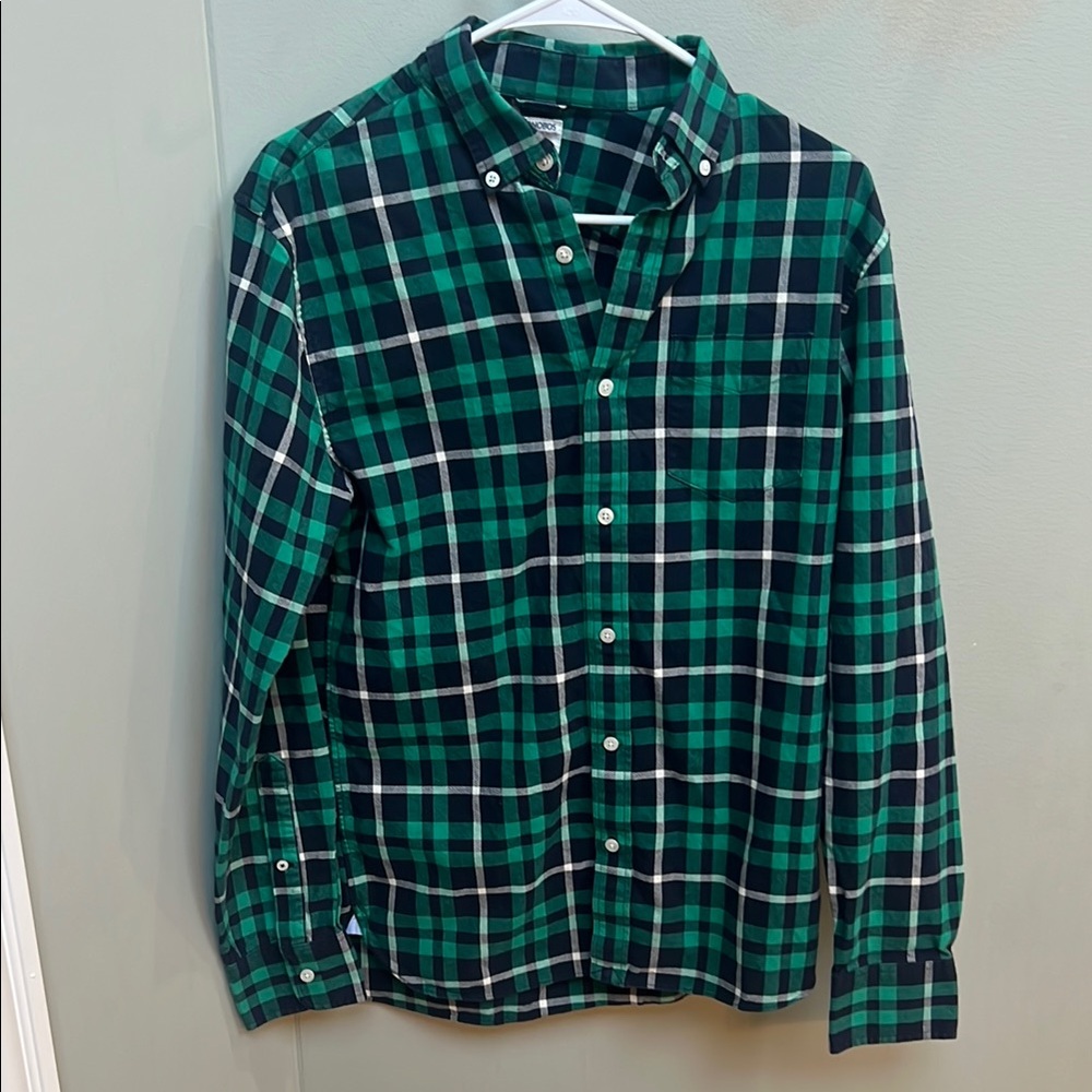 Men's Green Plaid Shirt